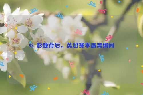 92. 影像背后，英超赛季最美瞬间